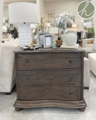 Joan 3 Drawer Mango Wood Dresser in Dark Brown