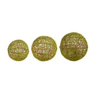Green Mossy Round Wire Ball Assorted