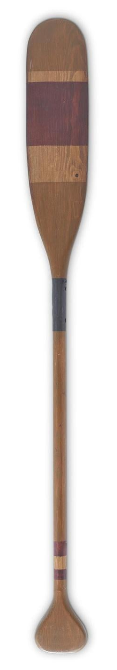 Wooden Paddle with Painted Stripes Assorted
