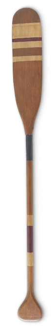 Wooden Paddle with Painted Stripes Assorted