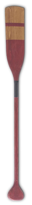 Wooden Paddle with Painted Stripes Assorted