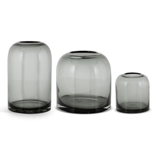 Gray Transparent Glass Vase Assorted