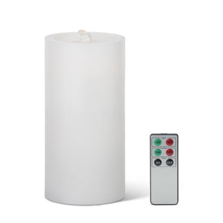 7.75" White LED Water Pillar Candle with Timer