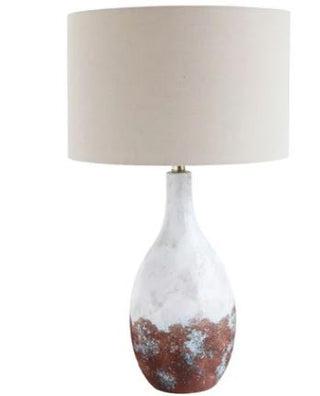 Cream & Terra Cotta Table Lamp