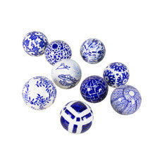 Blue & White Rae Decor Sphere Assorted
