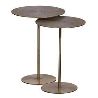 Set of Two Sundries Small Round Nested Tables