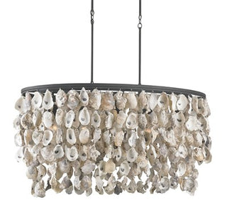 Stillwater Oyster Shell Oval Chandelier