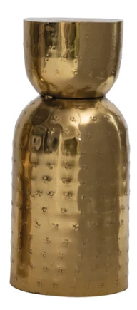 Antique Gold Hammered Metal Taper Holders Assorted