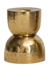 Antique Gold Hammered Metal Taper Holders Assorted