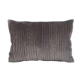 Maisie Lumbar Pleated Grey Pillow