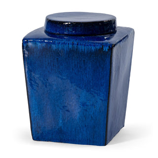Leif Stoneware Tea Box Medium in Royal Blue
