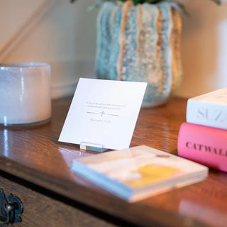 A pack of Comfort Scripture Cards featuring an angel illustration with a gold border and the title 'COMFORT SCRIPTURE CARDS' at the bottom. anne neilson