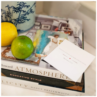 A pack of scripture cards with an abstract painting of an angel on the front, titled 'Love Scripture Cards', anne neilson
