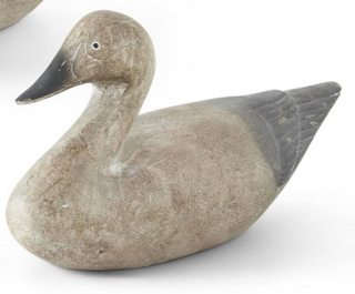 Antique Gray and Cream Resin Duck Decoys Assorted medium
