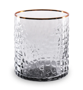 Beatriz Ball Croc Double Old-Fashioned with Gold Rim glass handmade