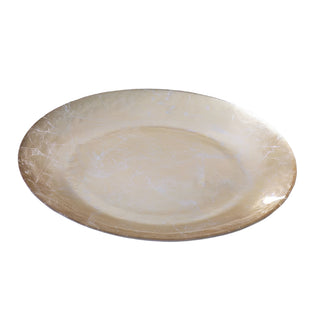 Beatriz Ball New Orleans Cracked Foil Leafing Round Platter glass handmade luxury