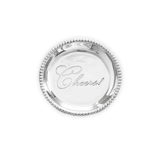 Beatriz Ball Organic Pearl Cheers Wine Tray handmade tarnish free aluminum alloy