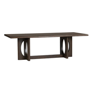 Bentley Rectangle Dining Table dark stain long circle oval cutout sleek modern