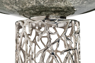 Silver Coral Glass Bowl