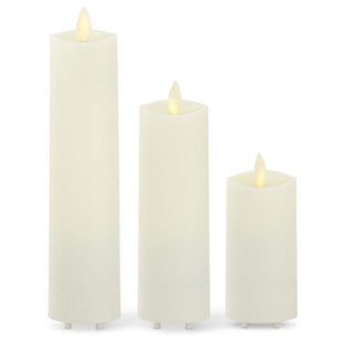 Ivory Slim Luminara Outdoor Pillar Candle Assorted