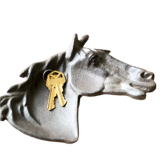 Cast Iron Horse Trinket Dish keys rings