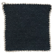 Cotton Blend Crocheted Dish Cloth w/ Natural Trim, 3 Styles black