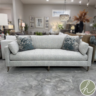 Dolce Sofa in Mist with Modern Truffle Finish