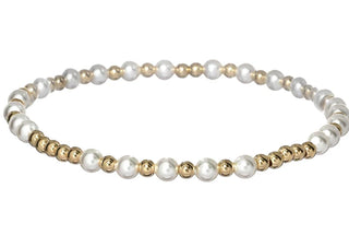 Emma 14K Freshwater Pearl & Gold Filled Beaded Bracelet hypoallergenic nickel free waterproof tarnish free