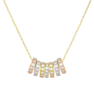 Bara Boheme Erica Hoops 3 Tone Necklace