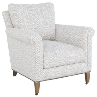 Flynn Lounge Chair in Salt White & Beige