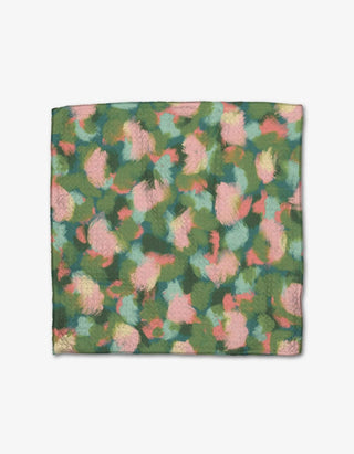 Geometry Peony Paradise Dishcloth Set green pink recycled materials absorbent