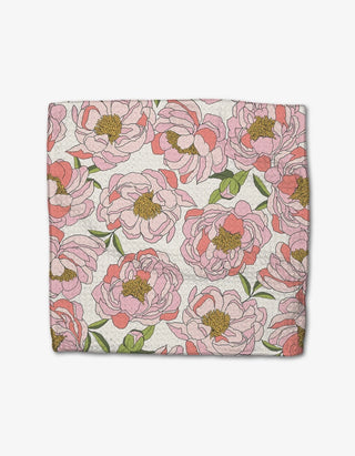 Geometry Peony Paradise Dishcloth Set pink floral absorbent recycled materials