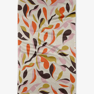 Geometry Playful Leaves Tea Towel absorbent recycled materials