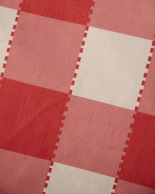 Geometry Ripe Tomato Gingham Table Runner
