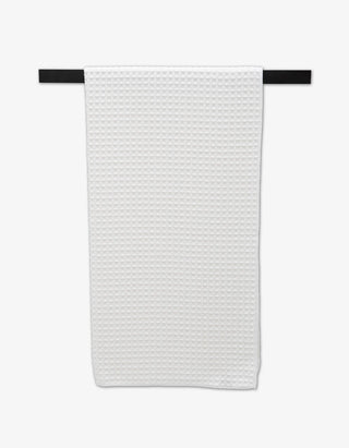 Geometry Waffle Bath Towel, Cloud white absorbent recycled materials