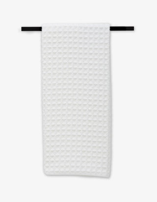 Geometry Waffle Hand Towel, Cloud absorbent recycled materials white