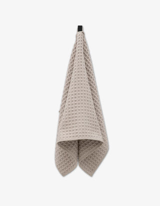Geometry Waffle Hand Towel, Taupe absorbent recycled materials