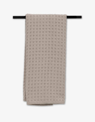Geometry Waffle Hand Towel, Taupe absorbent recycled materials
