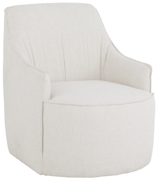 Giselle Swivel Chair in Alabaster