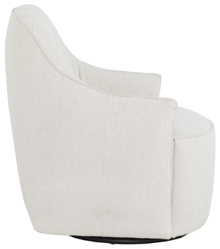 Giselle Swivel Chair in Alabaster