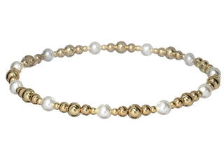 Heather 14K Freshwater Pearl & Gold Filled Beaded Bracelet hypoallergenic nickel free waterproof tarnish free