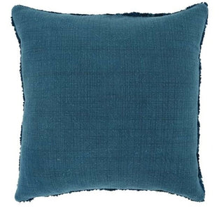 Back of In Momoa Night Blue Pillow