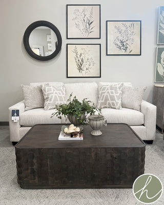 King Hickory Bentley Sofa Sharky Pearl