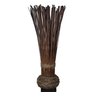 Kinsley Uplight woven design rattan unique