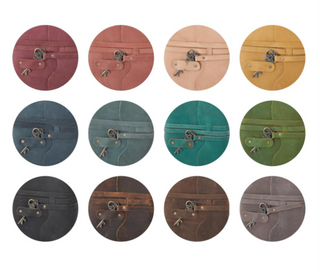 Leather Handcrafted Unlined 8" Journal with Antique Key Assorted