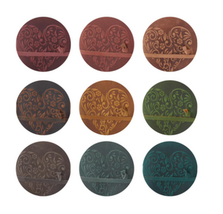 Leather Heart Embossed Handcrafted Deckle Edge Unlined 6" Journal Assorted