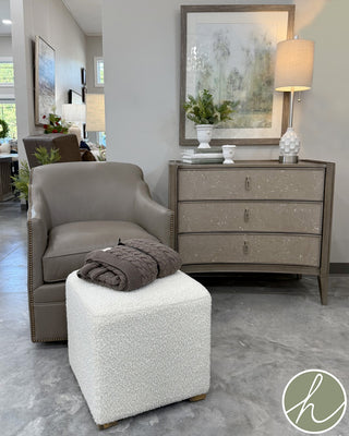 Maggie Swivel in Gunmetal Leather