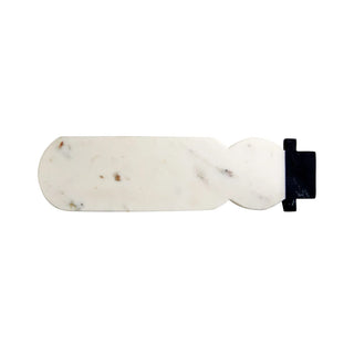 Marble Snowman Shaped Cheese/Cutting Board white and black hat
