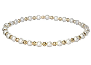 May 14K Freshwater Pearl & Gold Filled Beaded Bracelet hypoallergenic nickel free waterproof tarnish free