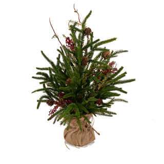 Mixed Austrian Real Touch Pine Tree 22" berries pinecones